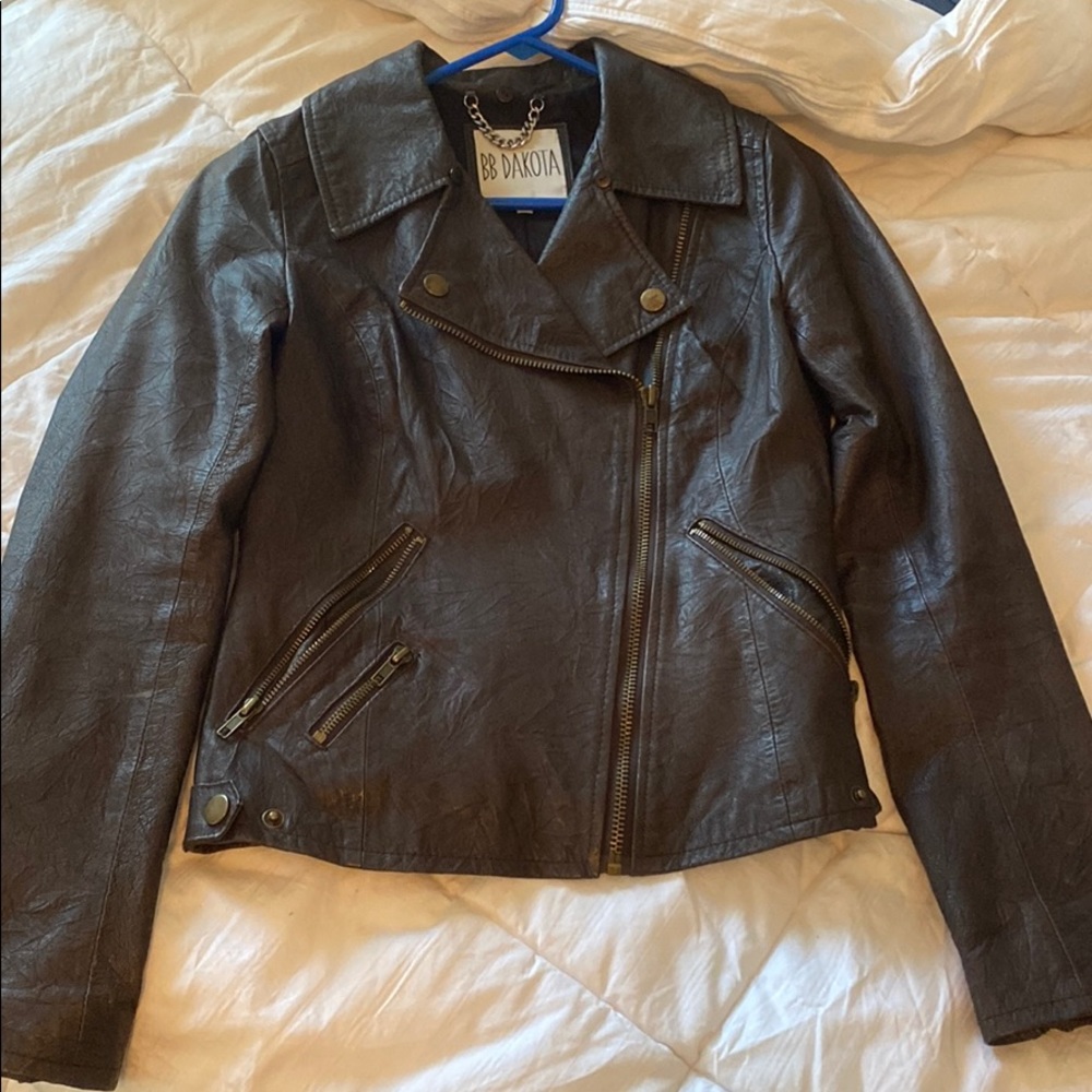 BB Dakota dark brown leather jacket